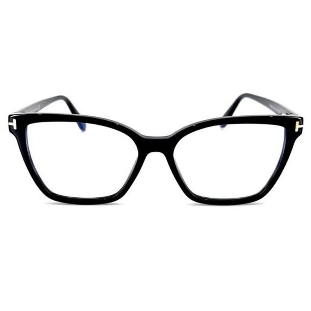 Tom Ford Eyeglasses Frames TF5812-B 001 Shiny Black Cat Eye Full Rim 53-15-140 - Picture 4 of 7